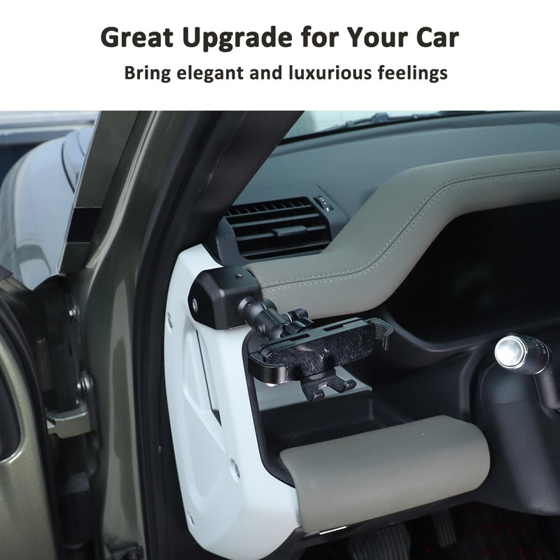 Alumium Alloy Dashboard Side Mobile Phone Holder Trim Compatible with Land Rover Defender 90 110 130 2020-2024 Car Central Control Car Phone Mount (Style B, Left)