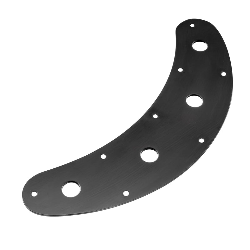 Musiclily Pro Steel 4-Hole Bass Control Plate for Music Man Style Electric Bass, Black
