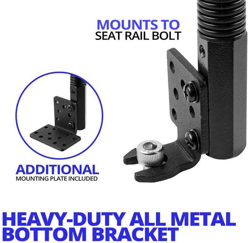 24“ Adjustable Gooseneck Car Truck Seat Rail Floor Mount w/Triple Connection 22mm/17mm Ball Joint/4 Hole AMPS Pattern Adapter Compatible with Garmin Drivesmart dēzl RV 5"/6" 7" 8"/10" GPS