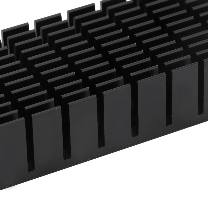 Cooling Fins, Aluminium Heatsink, Pack of 2, Slotted Design, 120 x 40 x 20 mm, High Efficiency for Electronic Components for CPU (with Adhesive)