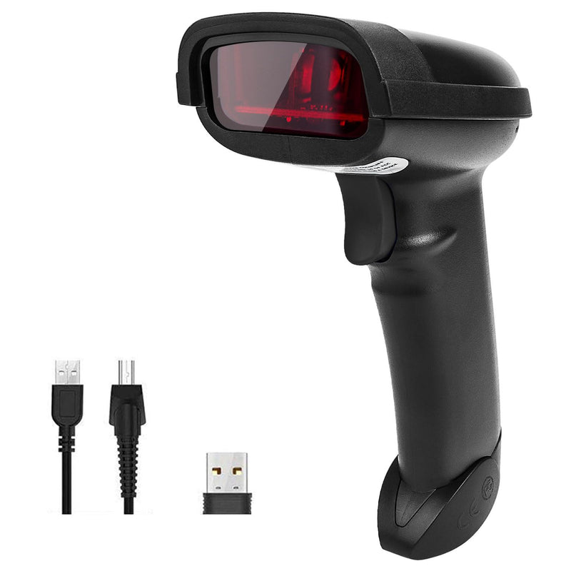 NETUM Wireless Barcode Scanner, 2 in 1 2.4G Wireless & USB Wired 1D Laser Barcode Reader Handheld Bar Code Reader Cordless Rechargeable Bar Code Scanner for Computer MAC Laptop (NT-1698W) NT-1698W