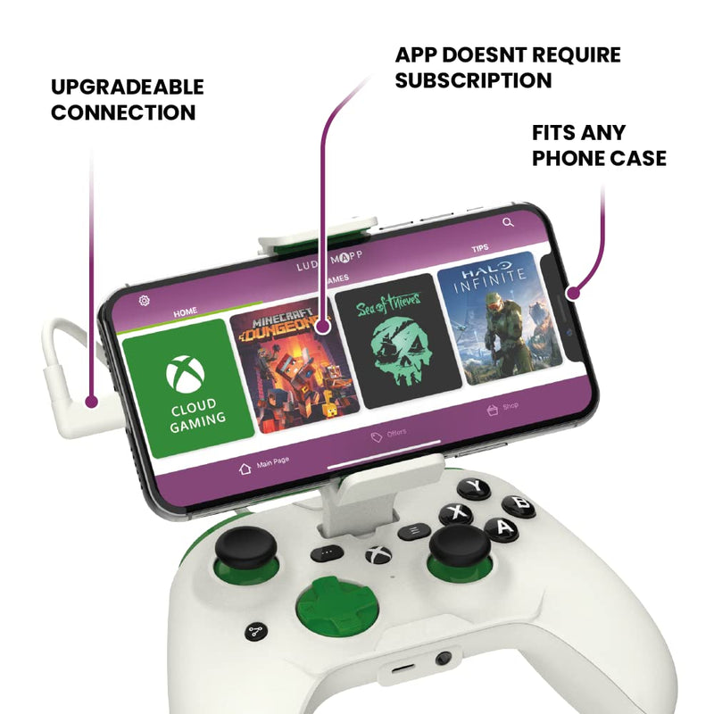 Mobile Cloud Gaming Controller for iOS –- Play COD Mobile, Apple Arcade + more [1 Month Xbox Game Pass Ultimate Included]