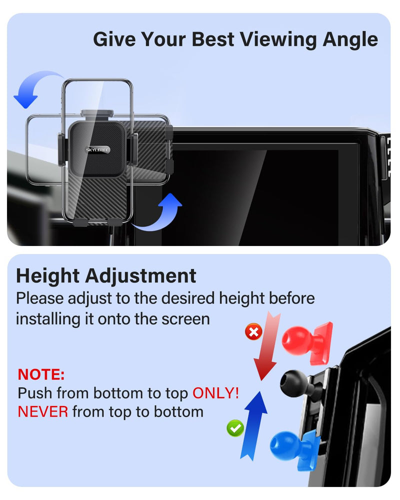 SKYLOTEC Dual Phone Holder for MINI Cooper R56 2007-2013 Accessories | Dashboard MINI Cooper Phone Mount Accessories, for iPhone Smartphones, Not Block Air Vent, Not for R60, Countryman