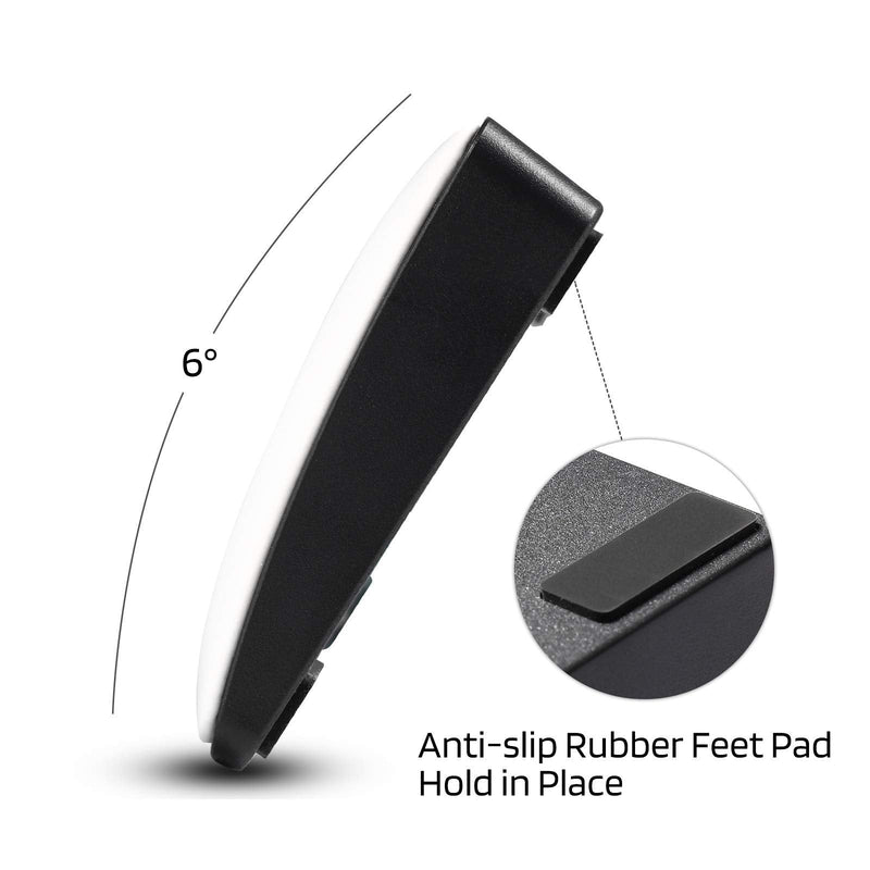 LTC Keyboard Wrist Rest, Cushion Support Pads for Keyboard, for Office, Gaming, Computer PC Laptop Mac Typing, with PU Leather & Anti-Slip Rubber Base, Angle Inclined (60% Compact, White) 60% Compact