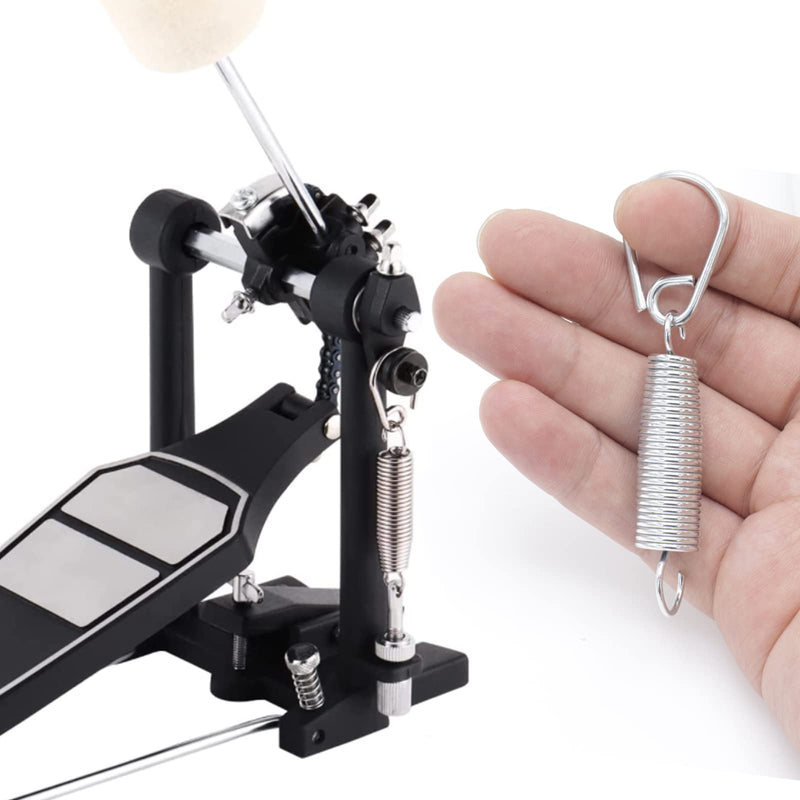 4pcs Metal Bass Drum Pedal Spring, Standard Replacement Kick Pedal Springs, Bass Drum Beater Spring, Galvanized Finish Kick Drum Pedal Spring, Percussion Instrument Hardware Parts 4pcs