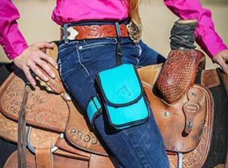 The Horse Holster Cell Phone Holder, Hunter Green, S/M - Holds All Cellphones, Money, Credit Cards, Lip Balm, Safely Secure Essentials During Activity, 4 Ways to Wear, Riding, Biking, and More S/M Leg Strap (25”)