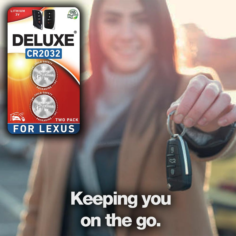 Key Fob Replacement Batteries for Lexus RX ES NX IS UX GX RC GS LS (RX350 ES350 NX300 RX450h NX200t ES300h GX460 NX350 GS350 IS300 UX200 IS350 UX250h RC350) Smart Remote (2-Pack) (Check Fitment Guide)