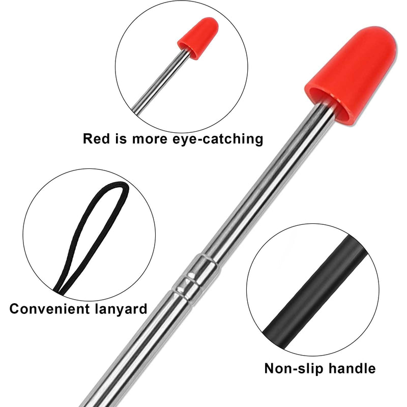 [AUSTRALIA] - Telescopic Teachers Pointer Stick, 47.24in Retractable Teaching Pointer, Telescoping Pointing Extendable Handheld Guiding Wand for School Office Classroom Presentation Teaching Whiteboard 
