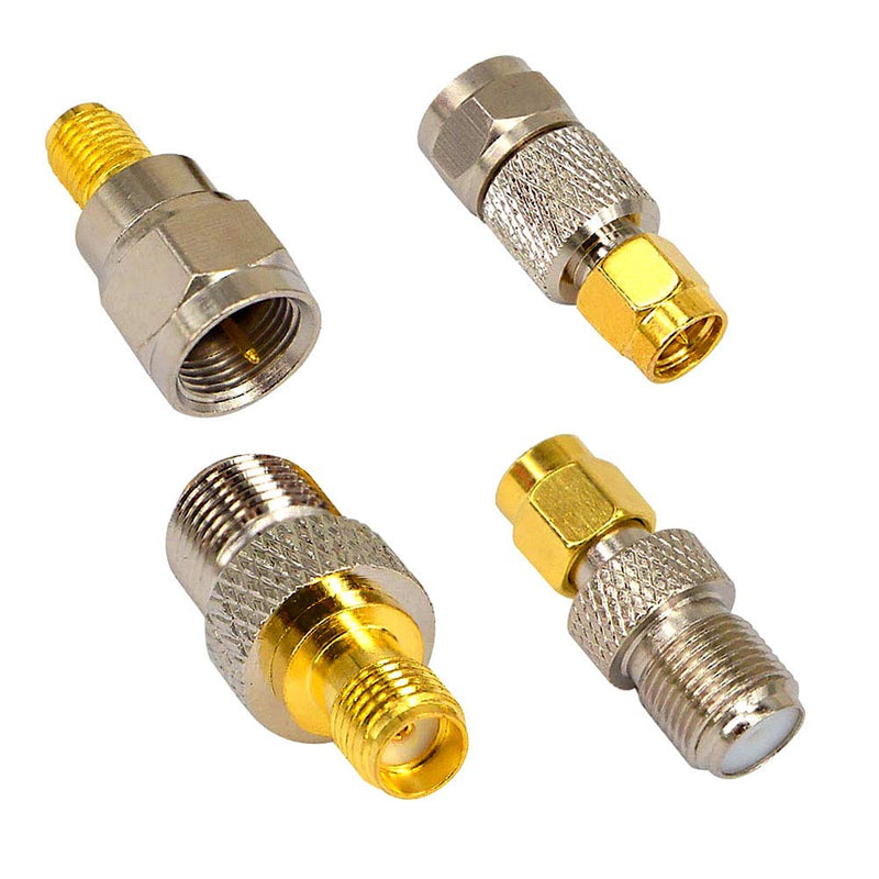 onelinkmore SMA to F Coax Kit RF Coaxial Adapter Kits SMA to F Antenna Connector TV Coax Adapter Connector for DAB+/FM/AM Radio Pioneer Spectrum Analyzer sdr Dongle rtl-sdr Coax Cable Adapter