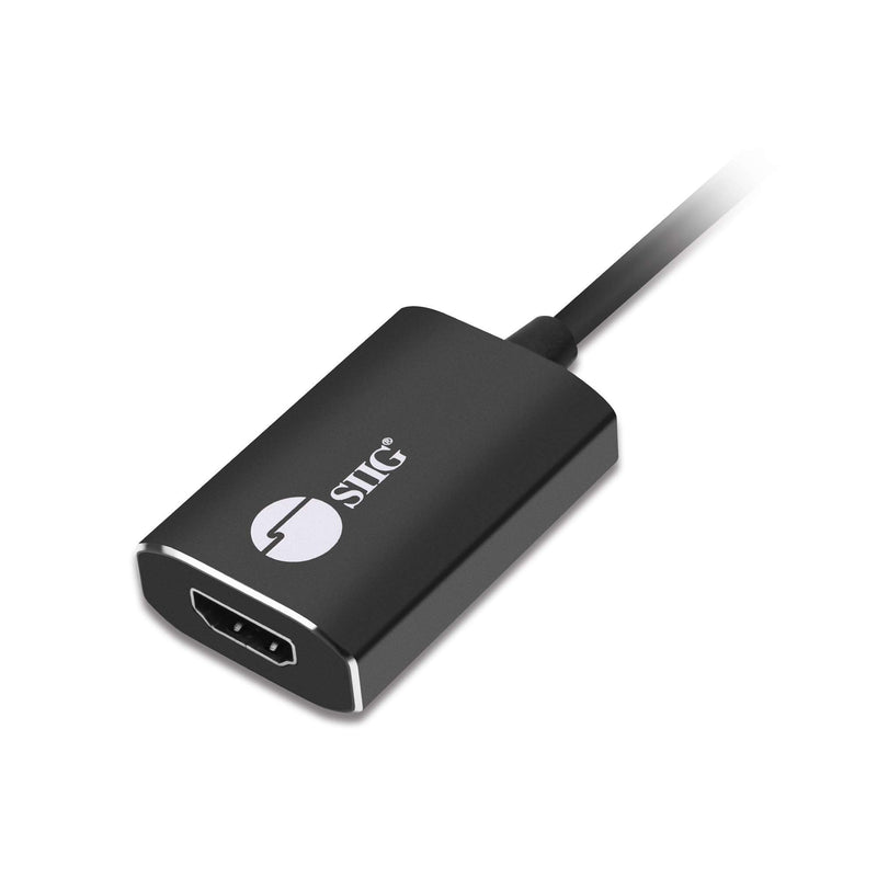 SIIG CB-TC0C12-S1 USB Type C to 4K HDMI Cable Adapter - Thunderbolt 3 Compatible - Male to Female Converter - Reversible Plug Design - Supports 6.0Gbps Bandwidth 4K 60Hz