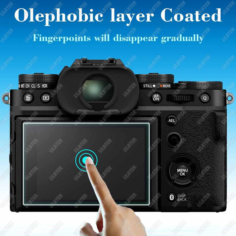 X-T5 Screen Protector for Fujifilm X-T5 Fuji XT5 Camera & Hot Shoe Cover, 0.3mm 9H Hardness Tempered Glass Saver Anti-Scrach Anti-Fingerprint Anti-Bubble [3Pack]