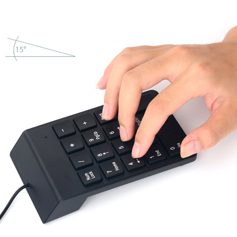 Numeric Keypad,USB Numeric Keypad,Kadaon USB 18 Key Number Numeric Keypad Keyboard for Laptop/Notebook PC Computer