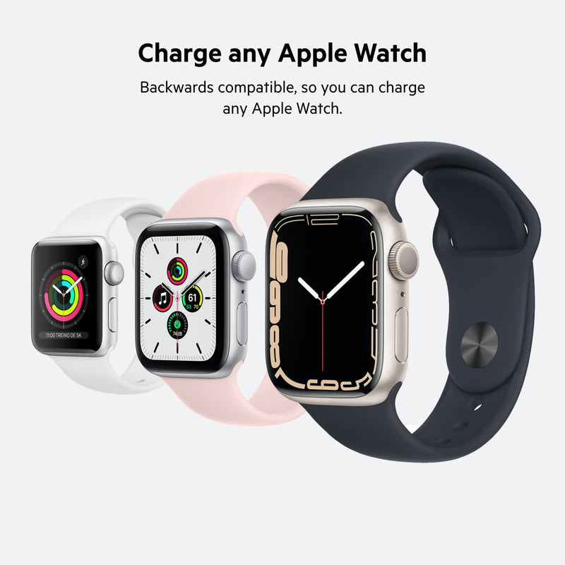 Belkin Apple Watch Charger - Fast Wireless Charging Pad - Travel Charger with Nightstand Mode W/USB-C Cable Included for Apple Watch (Compatible with All Models) - Black | Compatible with all Apple Watch models, nightstand mode, USB-C cable included, p...