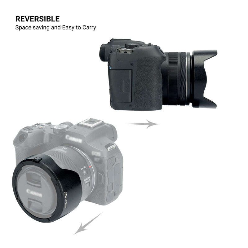 Lens Hood for Canon RF 24mm F1.8 Macro is STM,EF 24mm 2.8 is USM and EF 28mm 2.8 is USM Lens,Reversible Lens Shade Replace Canon EW-65B Lens Hood, Compatible with 52mm 58mm Filters and Lens Cap Replace Can. EW-65B