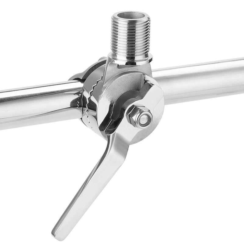[AUSTRALIA] - Marine VHF Antenna Mounts, Rail Mount Adjustable Antenna Base, Ratchet Mount, for 7/8 to 1 inch (22-25.4mm) Rail, 316 Stainless Steel, with Mounting Wrench 