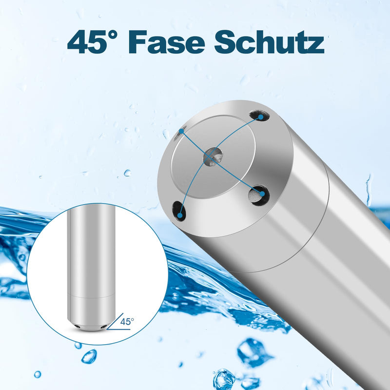 Level Sensor, Flexible 316 Stainless Steel Water Level Sensor with 4-20 mA Signal Output, 6 m Waterproof Cable with Measuring Range 0-5 m, DC 24 V Level Indicator for Water Level and Liquid