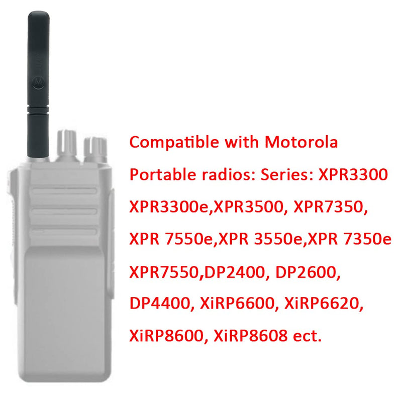 [AUSTRALIA] - UHF 403-527MHz Stubby Antenna Compatible with Motorola XPR3300 XPR7550e XPR3500e XPR7580e XPR7350 XPR7550 Two Way Radio Walkie Talkie 4PACK 