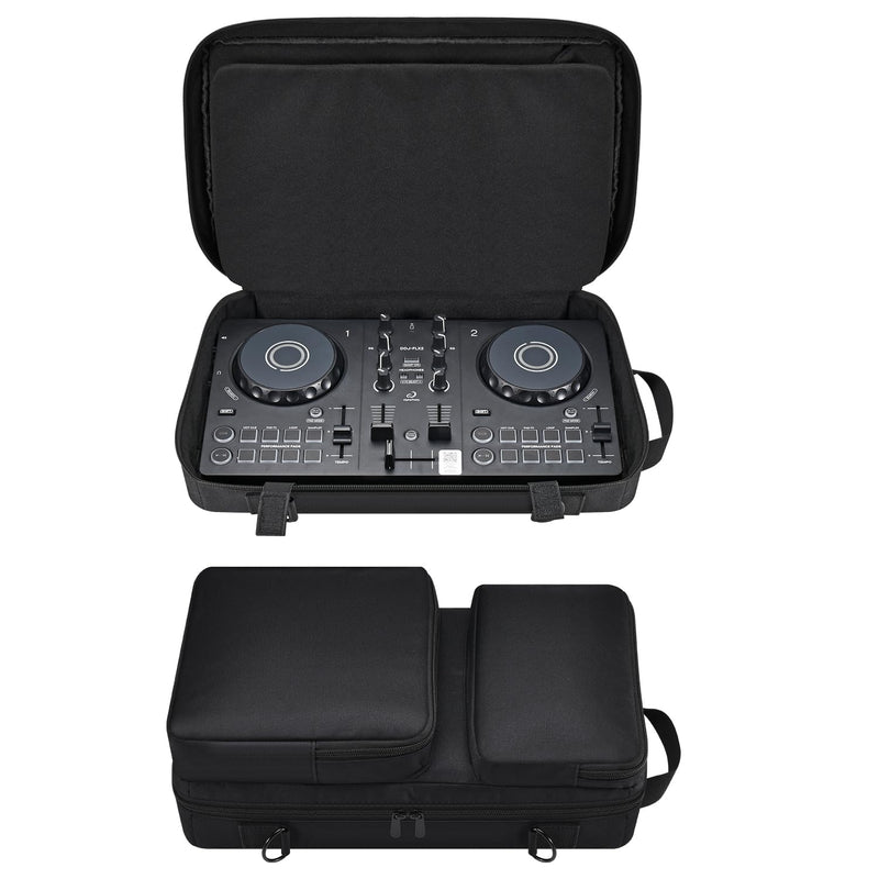 Suitable for AlphaTheta DDJ-FLX2, Pioneer DDJ-200/WeG04, Hercules Inpulse 200/MK2 and other models of disc players, portable adjustable shoulder strap must travel large capacity storage bag