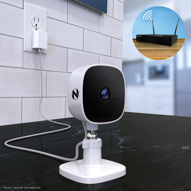 Night Owl Indoor Plug-in Wireless 1080p Deterrence Camera with 2-Way Audio (1 Camera) 1 camera