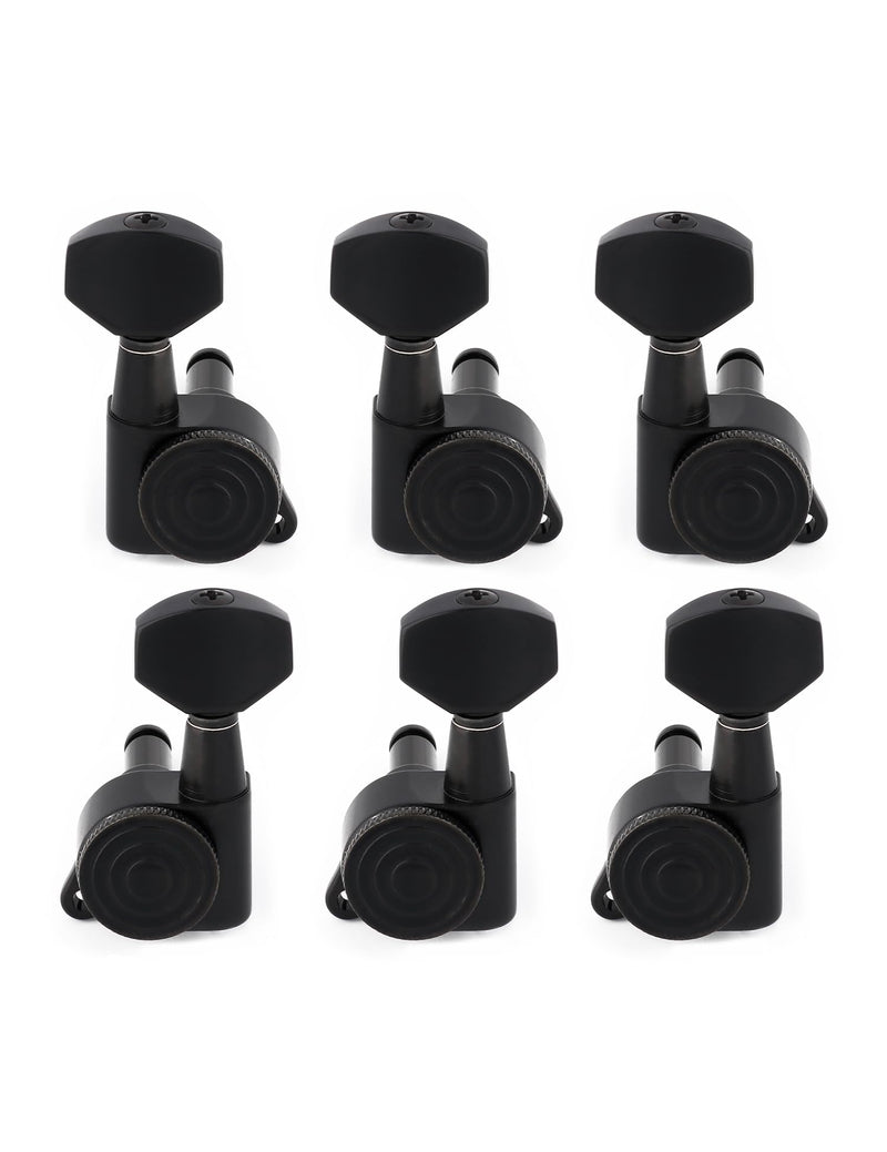 [AUSTRALIA] - Metallor Locking Guitar String Tuning Pegs 18:1 Gear Ratio Guitar Machines Heads Tuners Tuning Keys 3L 3R for ST TL LP SG Style Electric Guitar or Folk Acoustic Guitar Parts Replacement Black. 