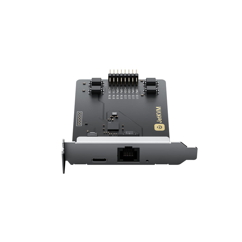 JetKVM ATX Extension Board,Jet KVM ATX Power Remote Control | BIOS-Level Remote Power ON/OFF, Reset PC Server Data Center,Single-Cable Pass-Through Power,Dual Headers,2 PCIe Brackets