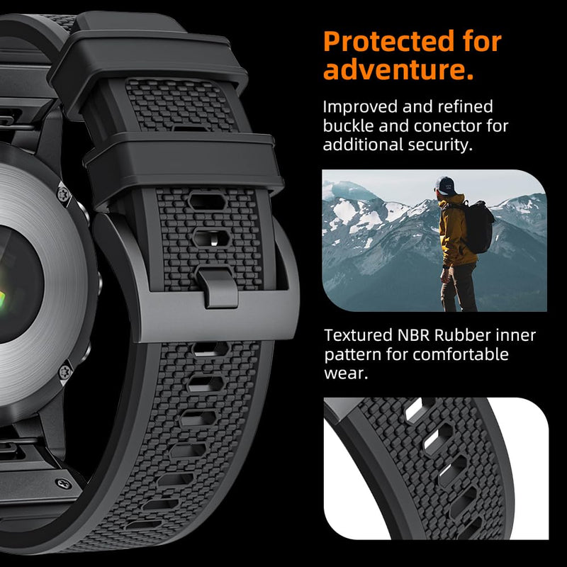 26mm Ultra Bands Designed for Garmin Fenix 8 51mm/Fenix 6X/Fenix 7X/Fenix 5X Plus/Fenix 6X Pro/Fenix 3/Fenix 3 HR/Tactix Delta,Quickfit 26 Watch Nylon Bands