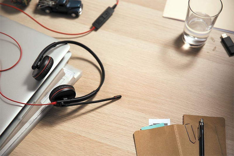 [AUSTRALIA] - Plantronics - Blackwire 3220 - Wired Dual-Ear (Stereo) Headset with Boom Mic - USB-A to connect to your PC and/or Mac 1 Count (Pack of 1) 2018 Version (USB-A Only) 