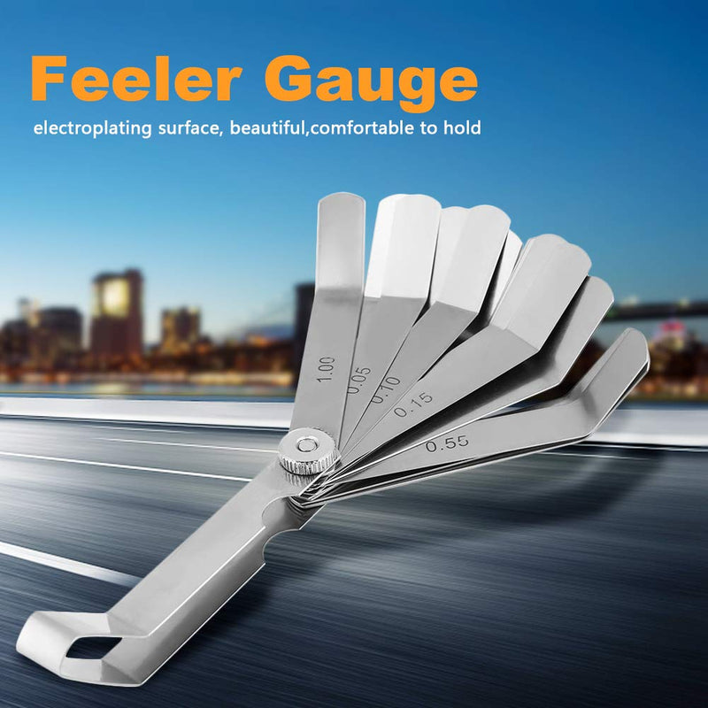 Honda Valve Adjustment Tool, Deosdum Metric Feeler Gauge Set, Stainless Steel, Curved Feeler Gauge Ruler, Welding Inspection Tool, 0.05 1.00mm Offset Feeler Gauge
