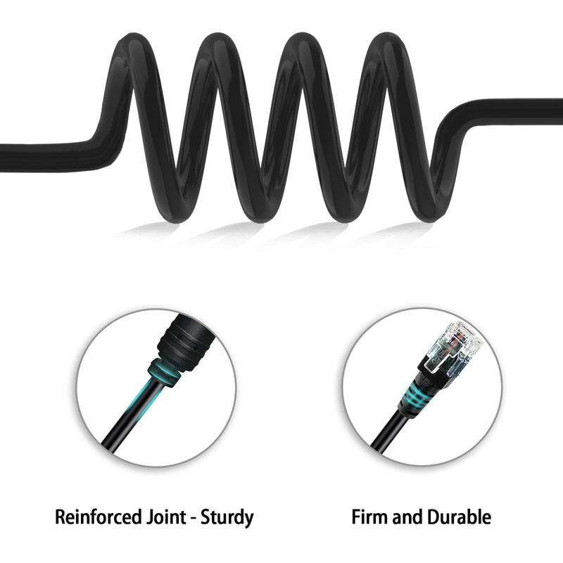 Radar Detector Power Cord Mirror Plug Wire Compatible with Uniden Escort Valentine One Cobra Whistler,with Inline Fuse Holder,Rearview Mirror Plug Elastic Cable.(RJ11-Set of 3) RJ11