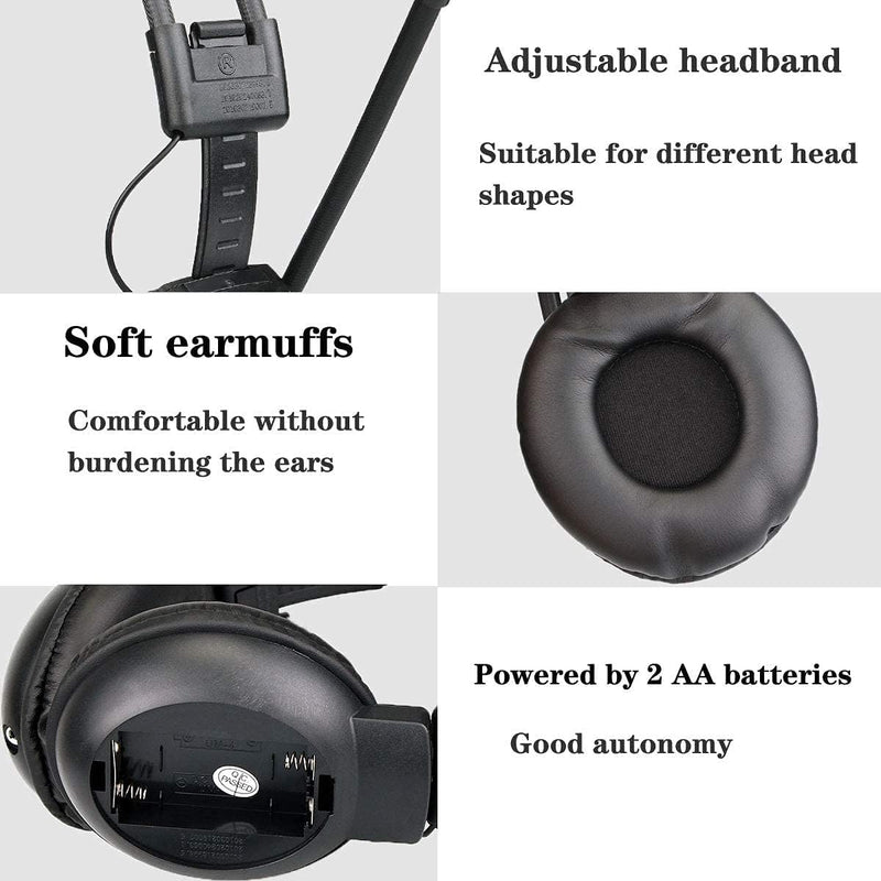 AM FM Radio Headphones, Personal Portable Radio Headset am/fm Digital with Best Reception for Jogging, Mowing, Cycling, Meeting, Powered by 2 AA Batteries (Not Included)…… am/fm headphones