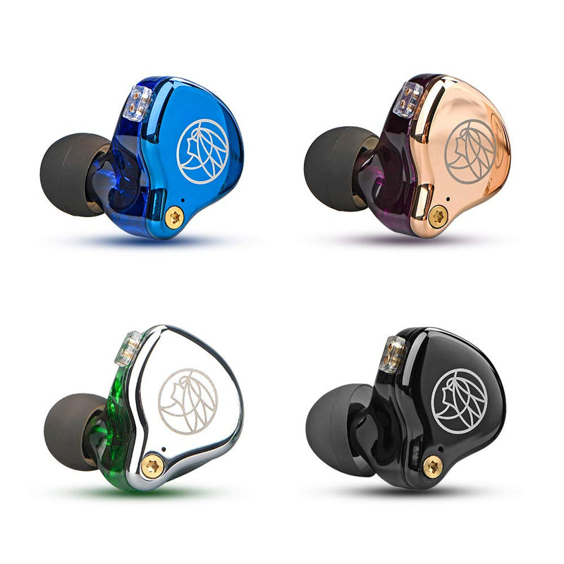 in Ear Headphone, TFZ T2 Stereo Gaming Earphone, in-Ear Monitors, 3.5mm Bass Music HiFi Earbuds IEM, Compatible for iPhone and Android and PC (Golden Purple)