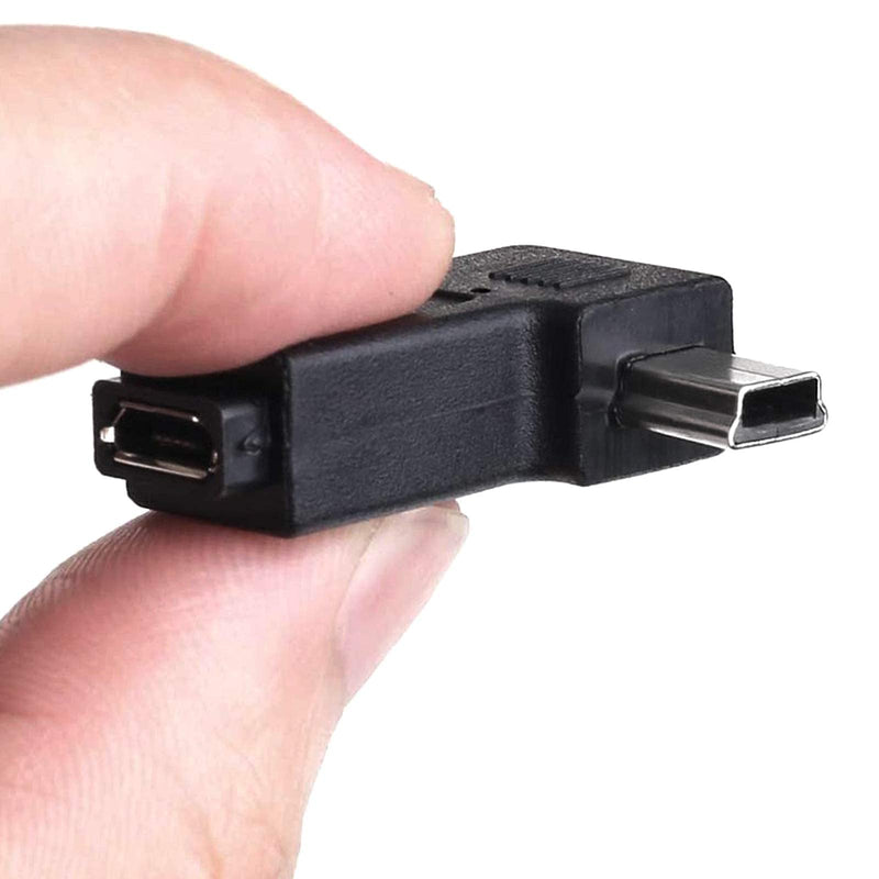 1 Pair Right Left Angle Micro USB Male 90 Degree USB Male to Micro Female Plug Adapters