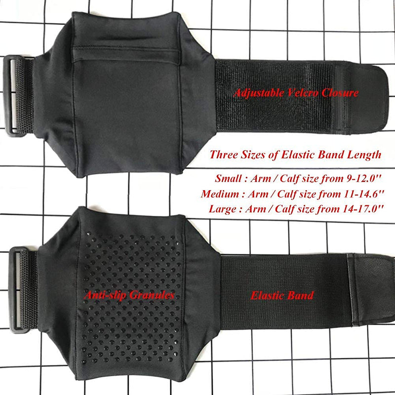 Equestrian Riders On The Leg Cell Phone Holder for Calf, Running Sports Armband for iPhone 6 6S 7 8, Samsung Galaxy S9/8/7/6, Running Workouts Arm Band Strap Pouch for Jogger Hiker, Black, S Small--(Arm/Calf size from 9-12'')