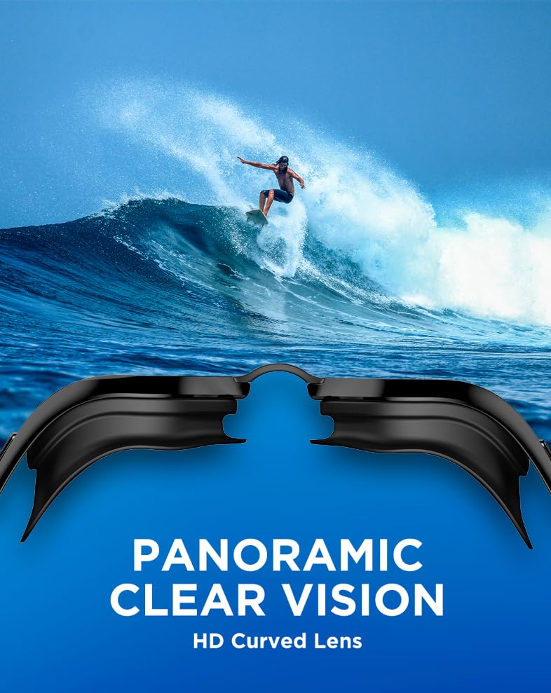 [AUSTRALIA] - XDX Swim Goggles with Swim Cap Anti-Fog Pool Goggles with Detachable Lenses Swimming Goggles Cap Set for Youth Men Women A3(smoke Gray+swim Cap) 