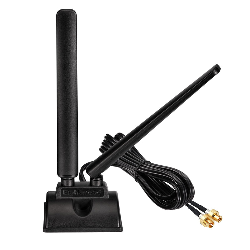 Eightwood Tri-Band WiFi 7 Motherboard Antenna for ASUS Desktop PC | Push-On Connector, Magnetic Base, 6.5ft Cable, Compatible with ROG Strix, TUF Gaming, ProArt, PRIME WiFi 7 Motherboards