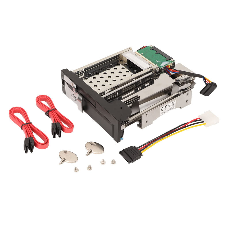 Mobile Rack Cage for 2.5" SSD & HDD, Bay SATA III HDD SSD Enclosure Backplane - Tray Less