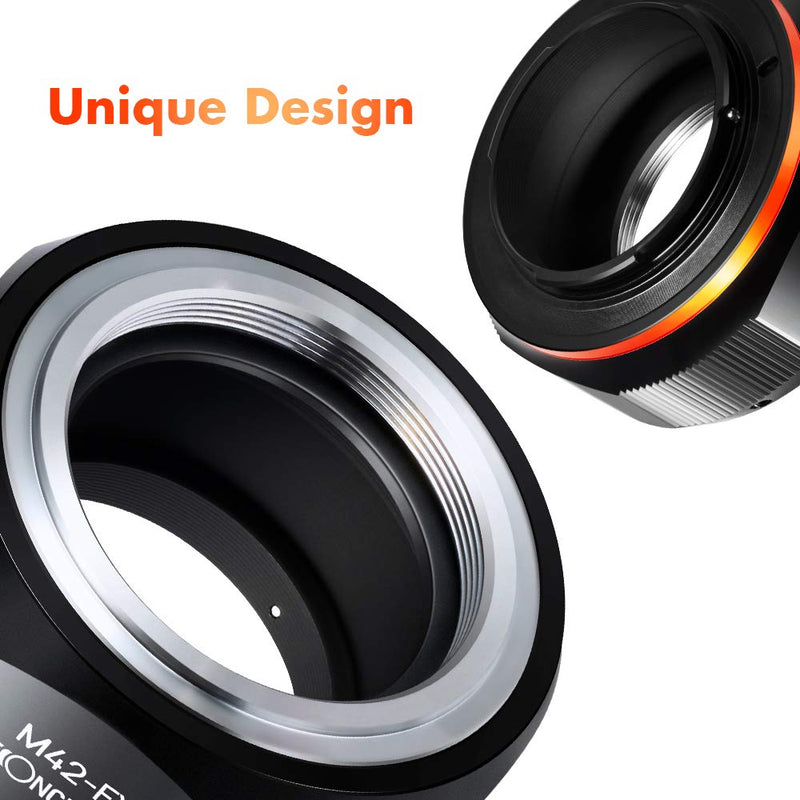 K&F Concept M42 to Fuji X Lens Mount Adapter for M42 Screw Mount Lens to Fujifilm Fuji X-Series X FX Mount Mirrorless Cameras with Matting Varnish Design for Fuji XT2 XT20 XE3 XT1 X-T2 M42-FX
