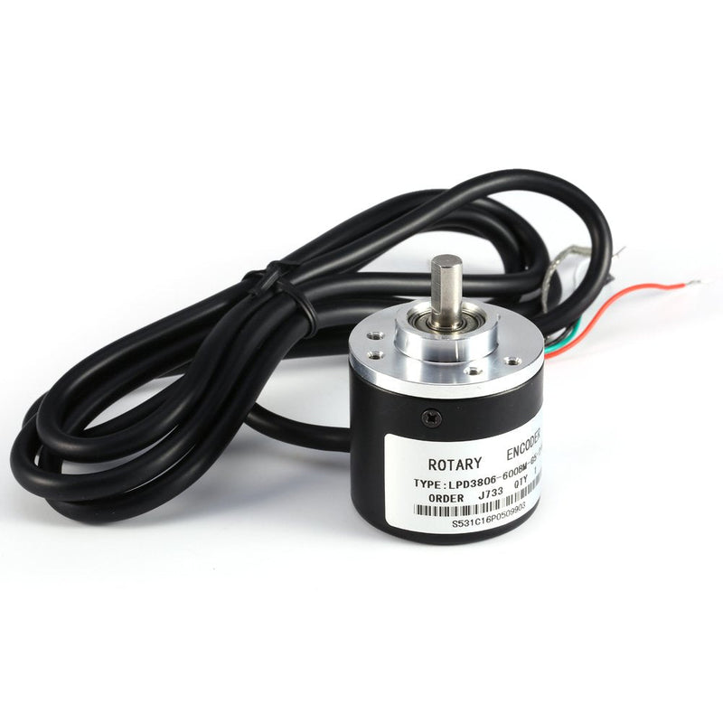 600P/R Incremental Rotary Encoder, Incremental Rotary Encoder, DC5-24V AB 2 Phase, for Measuring Speed Angle Acceleration of Objects