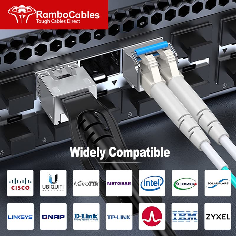 SFP+ DAC Cable, (9.8ft/3m) 10G SFP+ Twinax Passive Direct Attach Copper Cable, for Cisco SFP-H10GB-CU3M, Meraki,Ubiquiti UniFi and More, Length Options: 0.3m-7m 9.8ft/3m 1