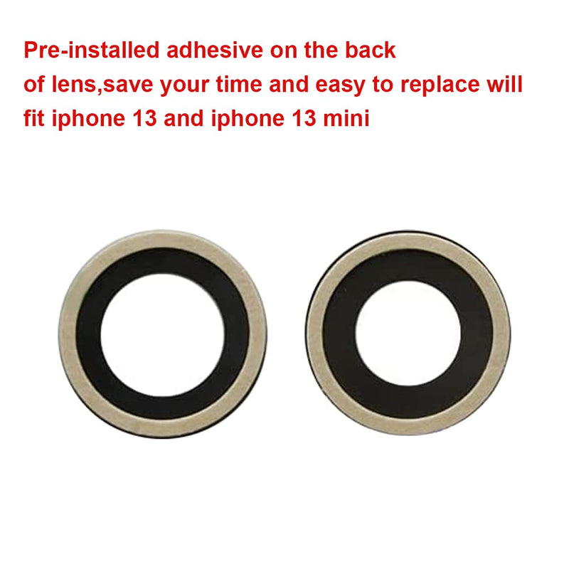 [AUSTRALIA] - 2 Set OEM Back Rear Camera Lens Glass Replacement for iPhone 13 and iPhone 13 Mini with pre-Installed Adhesive and Reparing Toolkit iPhone 13 / iPhone 13 mini 