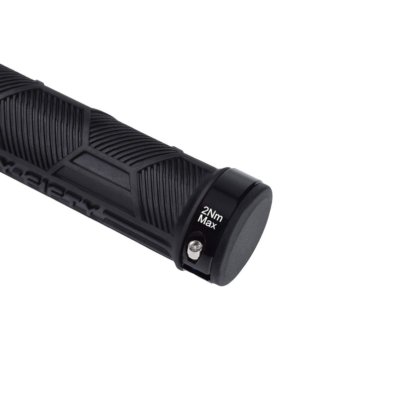 [AUSTRALIA] - FIFTY-FIFTY Double Lock-On Mountain Bike Grips, Bicycle Handlebar Locking Grips, Non-Slip MTB Handle Black 