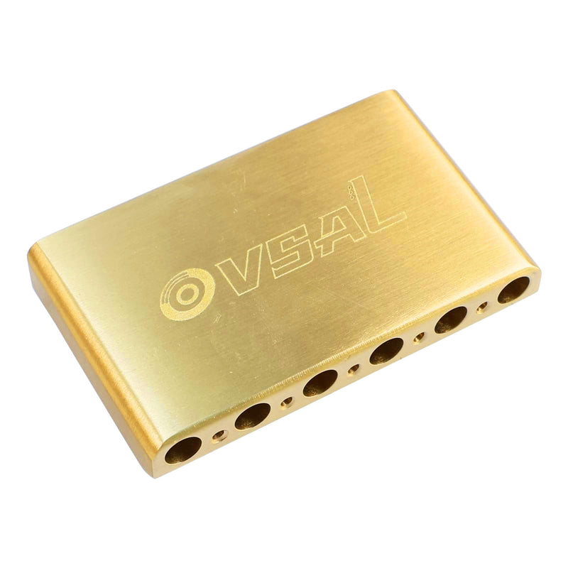 [AUSTRALIA] - Brass Electric Guitar Bridge Block 10.8mm Tremolo Bridge Block Compatible with Start ST 6-string Electric Guitar Replacement Parts（64mm×40mm×14mm） 10.8 Brass Style A 