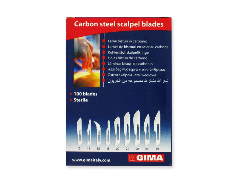 [AUSTRALIA] - GIMA - Sterile Disposable Carbon Steel Blade No.11 Pack of 100 27001 11 