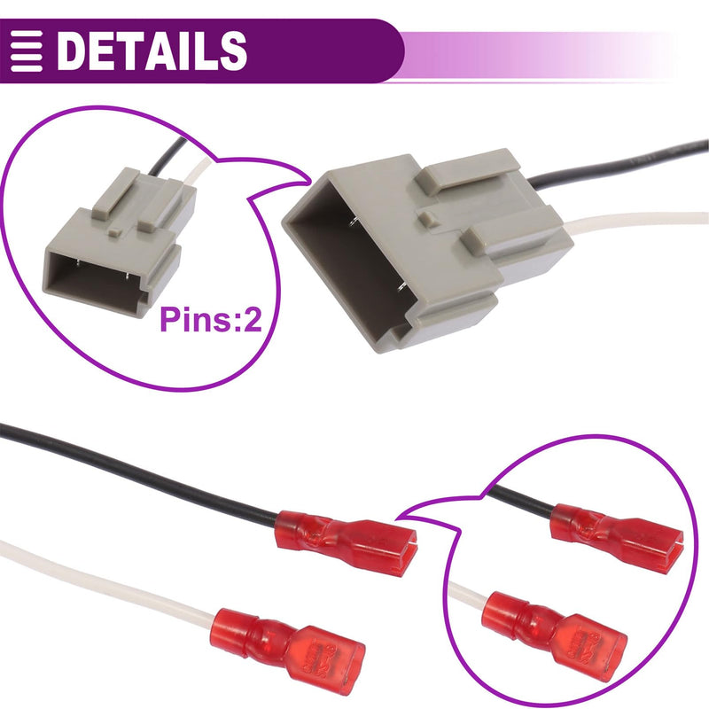 72-5512 Speaker Harness, Car Speaker Wiring Connector Harness Adapter for Ford F-150 F-350 for Ranger 1995-1997 Mustang 1994-2004 Ranger Mercury Sable 1990-1999, Lincoln Town 1990-2002 - 4 PCS