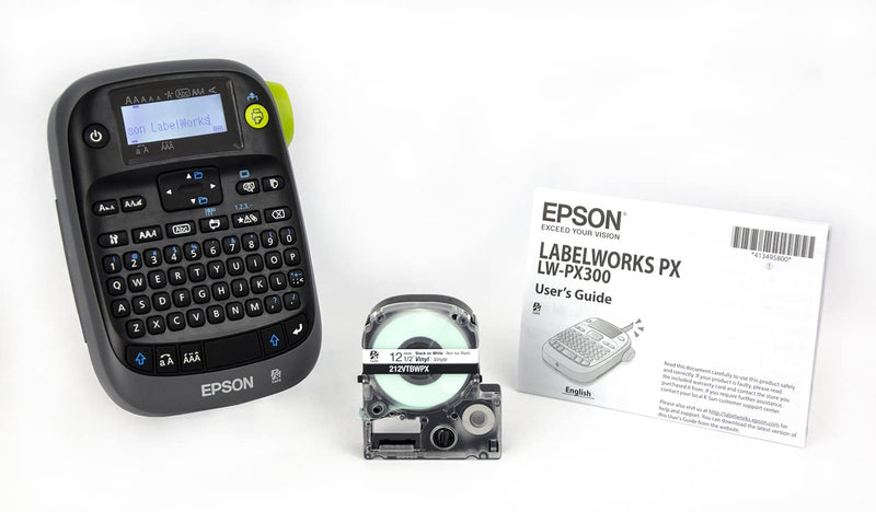 Epson LABELWORKS LW-PX300 Industrial Label Maker for Home and Office – Sticker Labels, Magnetic Tape Compatible, Only Uses 203 and 205 Shrink Tube Tapes, Portable Handheld Label Printer