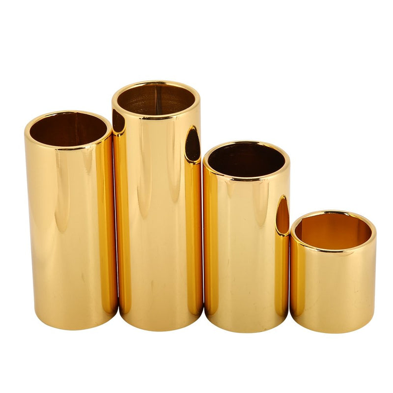 [AUSTRALIA] - 4pcs Per set Electric Guitar Metal Slide Bar Guitars String Slides Golden Brass Slide Guitar 