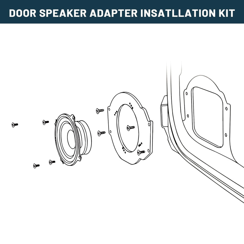 [AUSTRALIA] - 6.5 Inch Front Door Speaker Bracket Adapter Speaker Wiring Harness for Select 2018-2023 Toyota Camry/Avalon/Highlander/Sienna for Installation Aftermarket Door Speaker Spacer Ring 