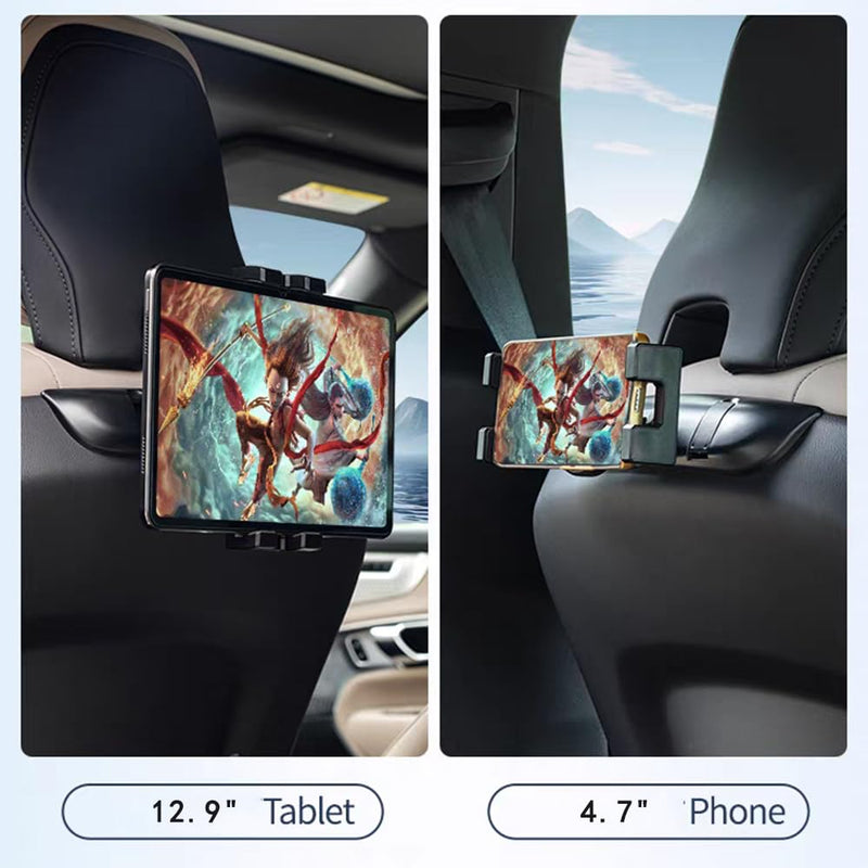 Car Tablet Holder, Universal Headrest Mount for Volvo XC90 XC60 V90 V60 S90 S60, Compatible with iPad Pro Air Mini, Galaxy Tabs, 4.7-12.9 Inch Tablets (Model A)