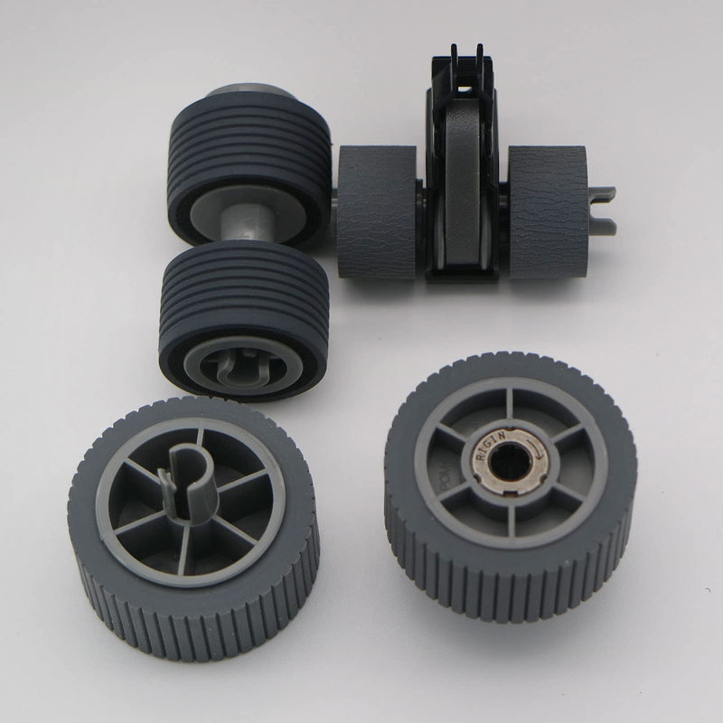 Intendvision Replacement Scanner Brake Roller and Pick Roller Set Compatible with for Fujitsu fi-7600 fi-7700 fi-7700S, Part No PA03740-K010 PA03740-K011