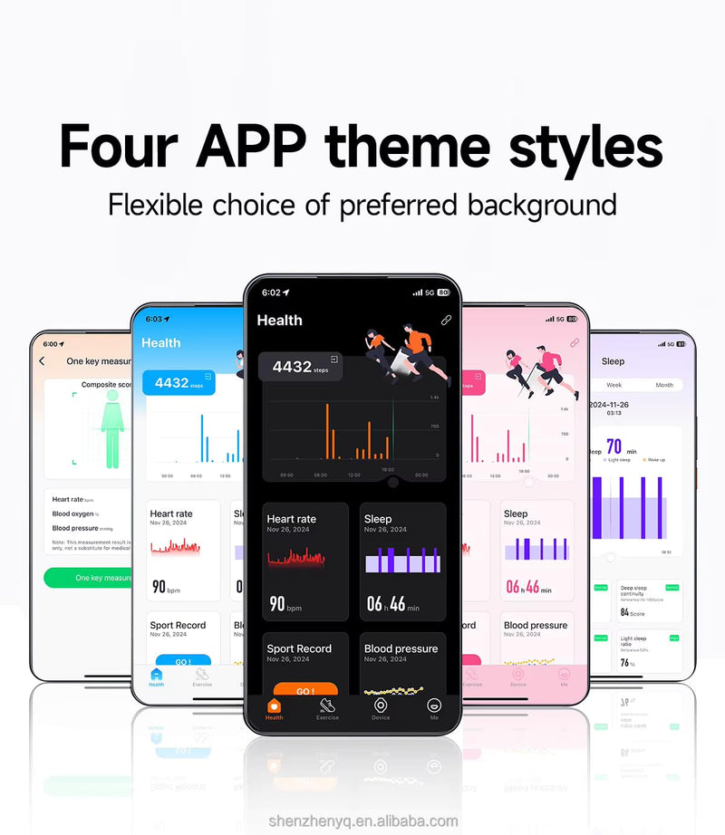 Smart Bracelet with 2 Premium Bands, Heart Rate,Blood Pressure,Blood Oxygen,Sleep,100+ Activity Modes, Fitness Tracker,Waterproof, Android/iOS with Long-Lasting Battery and Lifetime Subscription